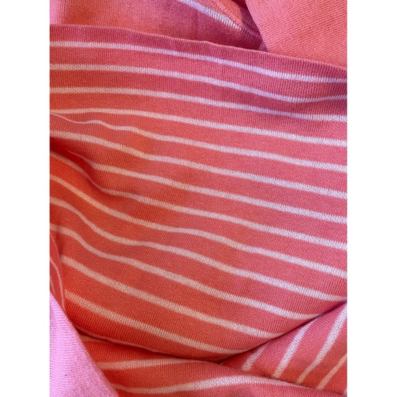 J. Jill Reversible Coral White Stripe Mock Neck Sweater Tunic Size Small New - Picture 4 of 4